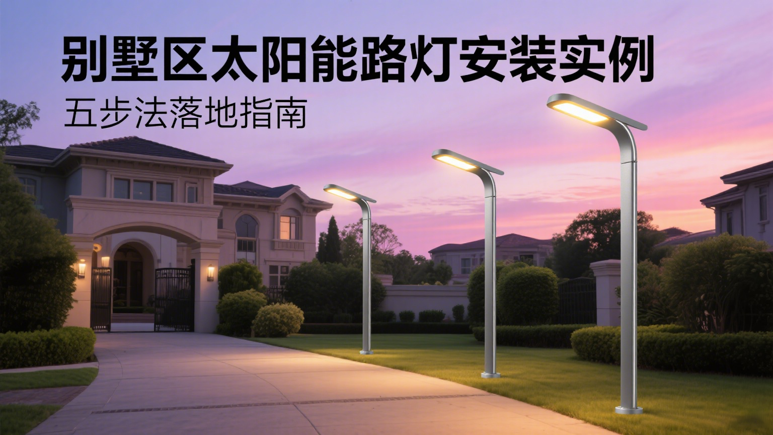 別墅區(qū)太陽能路燈安裝實例 封面圖