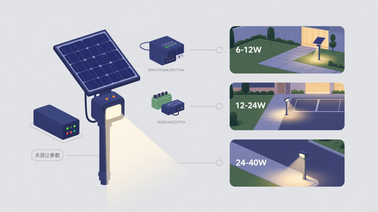 冬季太陽能燈的續(xù)航問題解決 參數(shù)示意